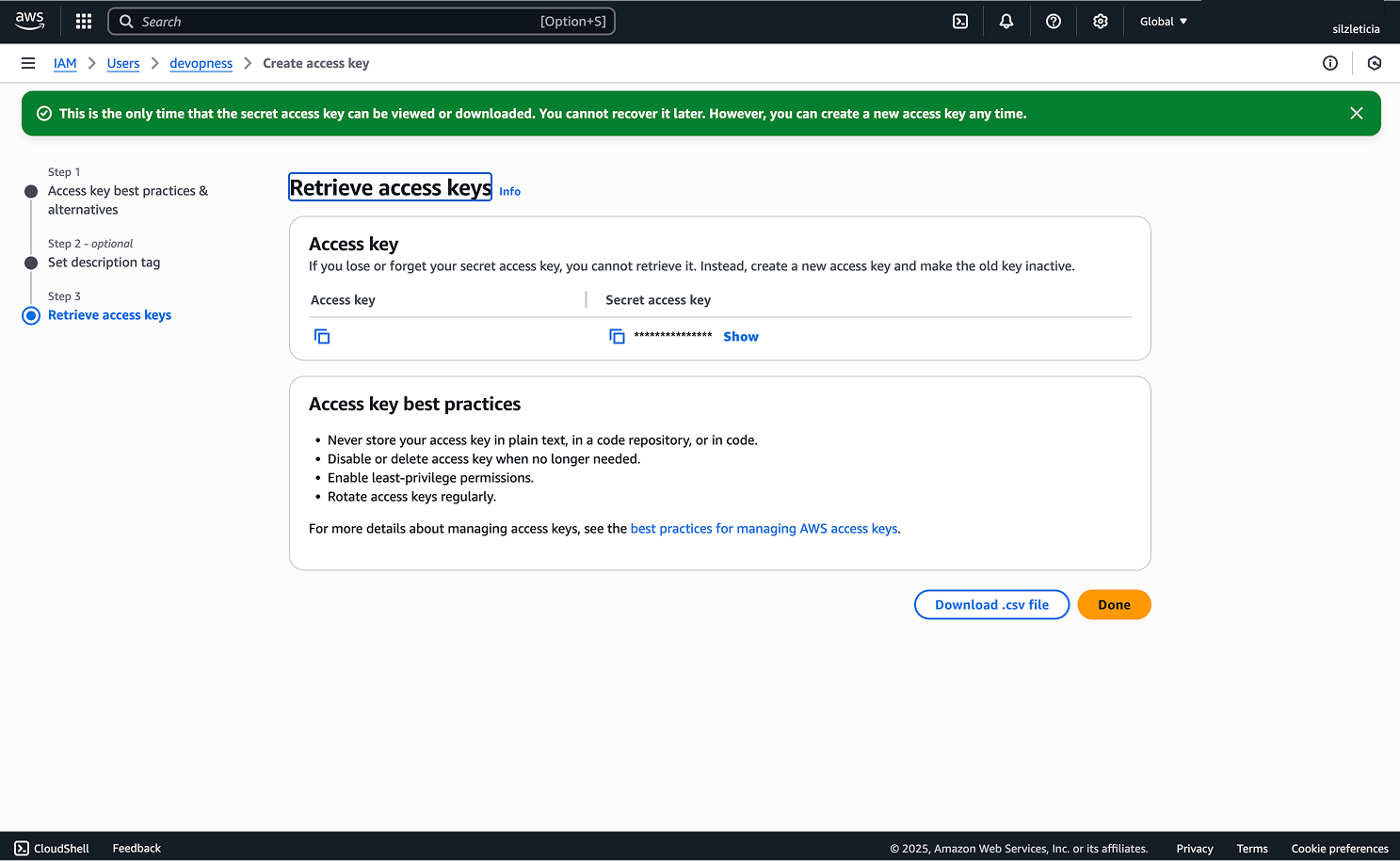 Create user